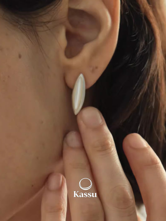 Artisan Shell Diamond Studs