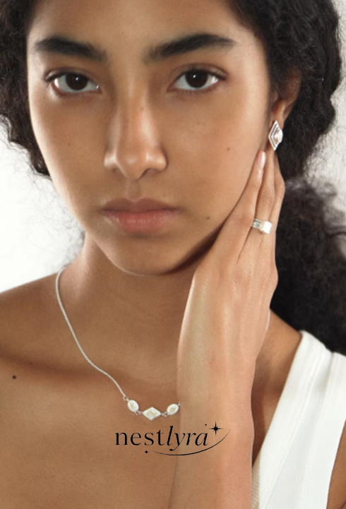Minimal Geo Silver-Tone Pendant