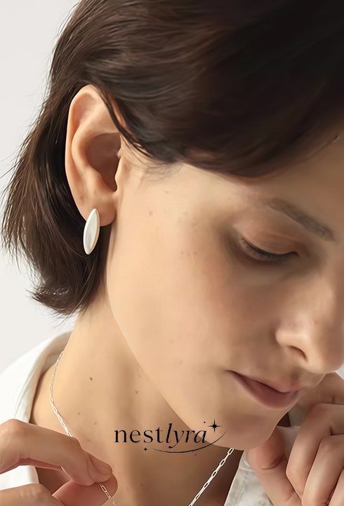 Artisan Shell Diamond Studs