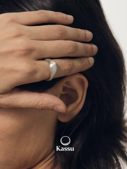 Geometric Handcrafted Silver Band