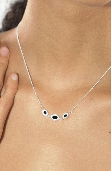 Minimal Geo Silver-Tone Pendant