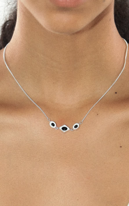 Minimal Geo Silver-Tone Pendant