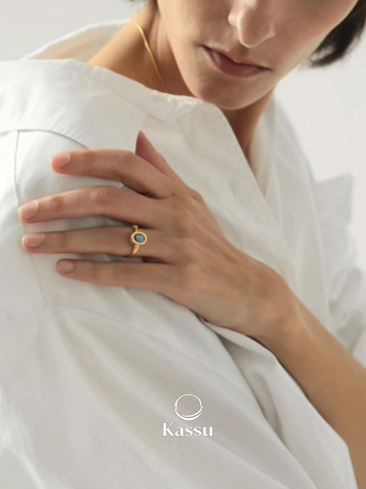 Vintage Dual Gem Open Ring