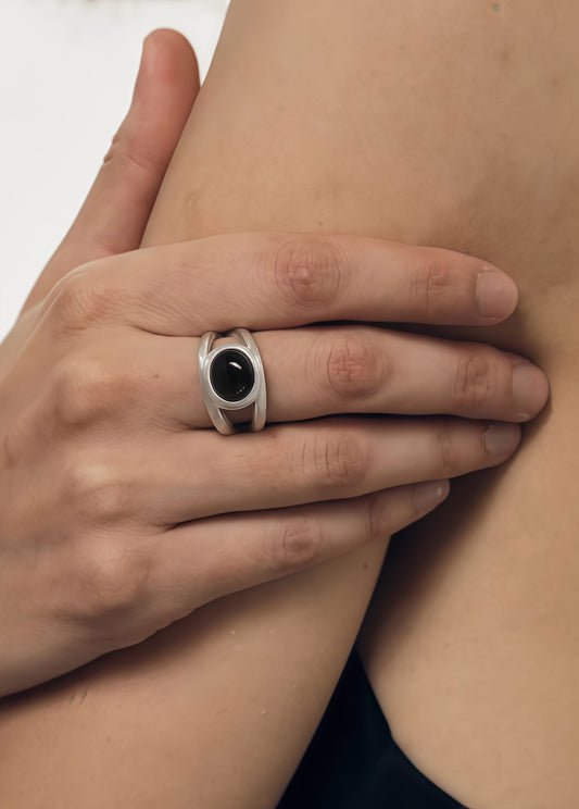 Onyx Layered Duo Ring